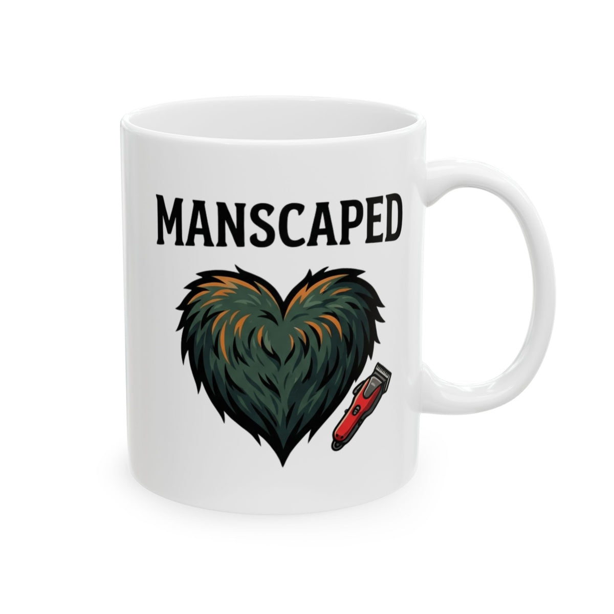 "Manscaped for the Full Moon" White Ceramic Mug — Graphic