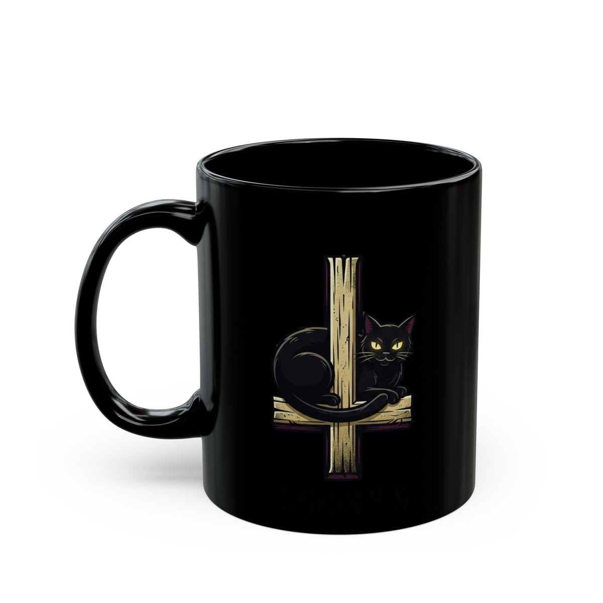 "Unholy and Unbothered" Black Ceramic Mug