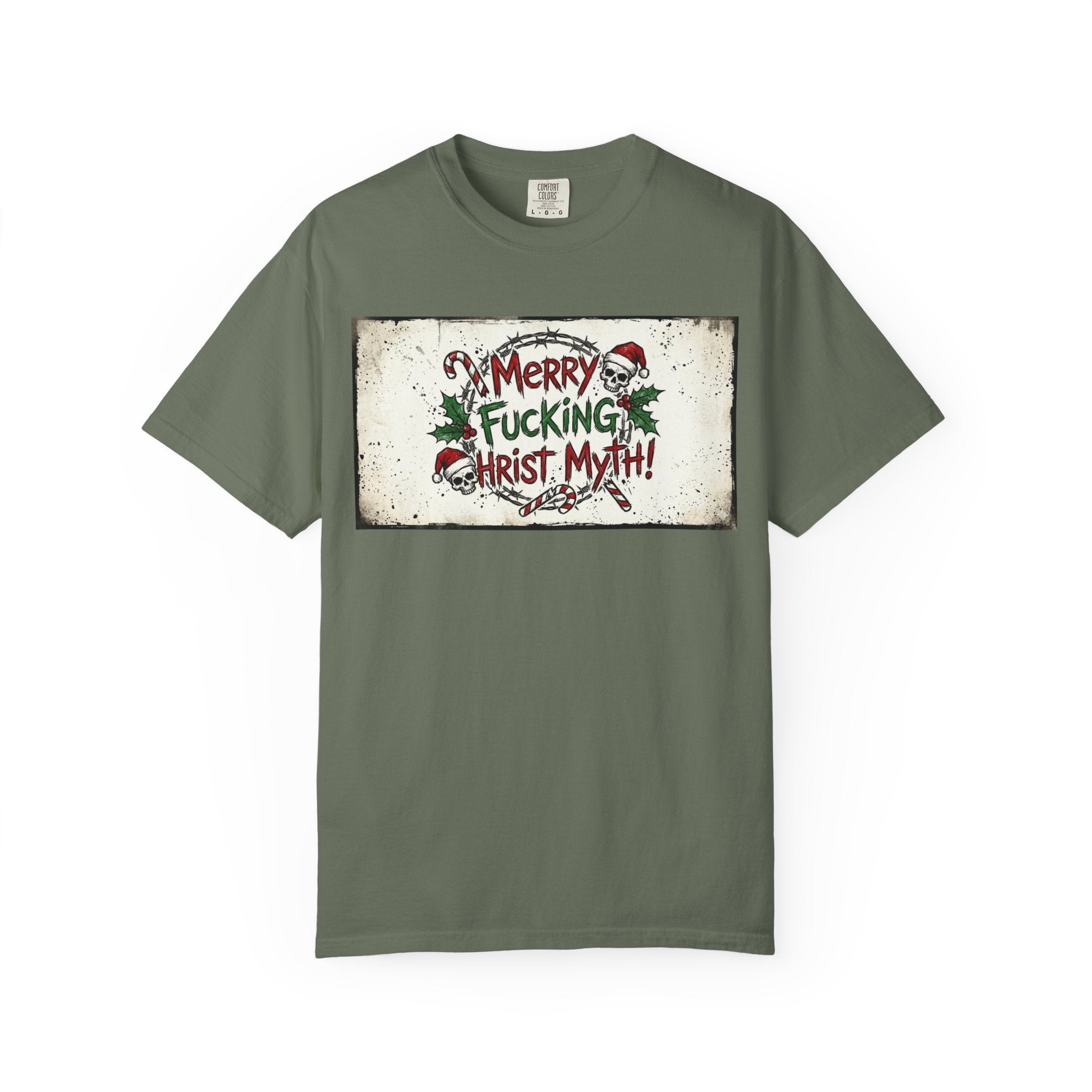 "MF Christ Myth 4" Unisex Garment-Dyed T-shirt