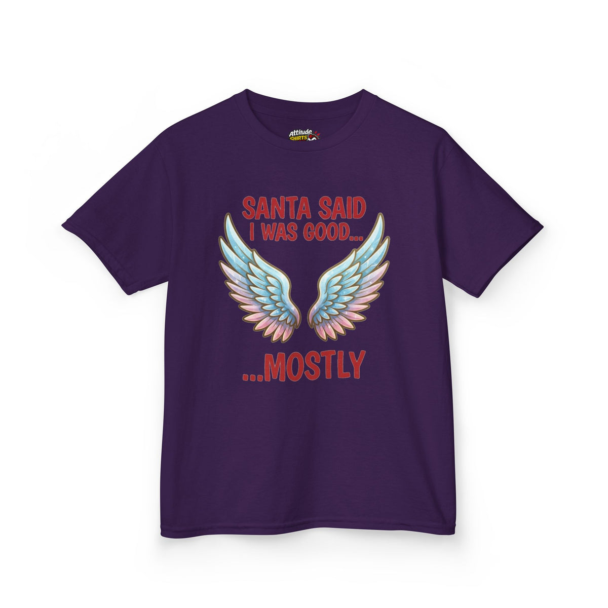 Color: Purple | Santa Said I Was Good Kids Tee