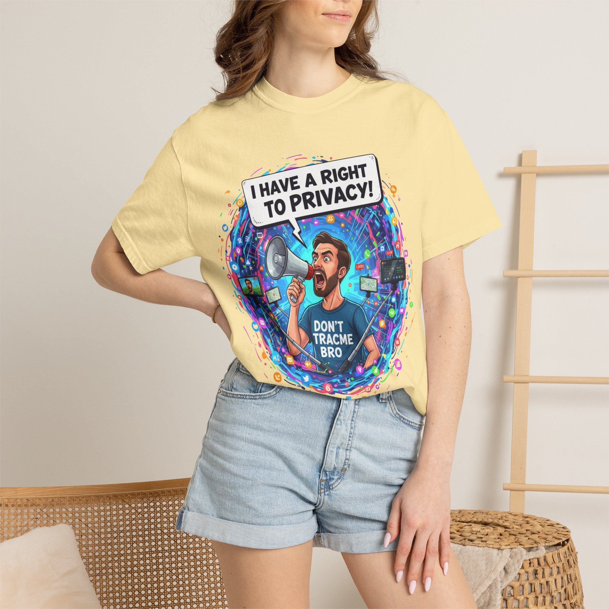 "The Right to Privacy"  Unisex Garment-Dyed T-shirt