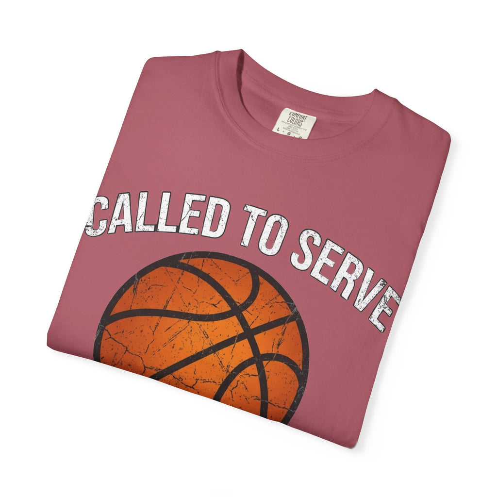 Called To Serve The Lord's Team Christian Basketball T-Shirt - Distressed Religious Sports Tee for Men and Women