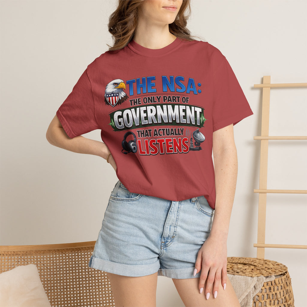 "Finally, Someone Who Cares (Sort Of)" Unisex Garment-Dyed T-shirt