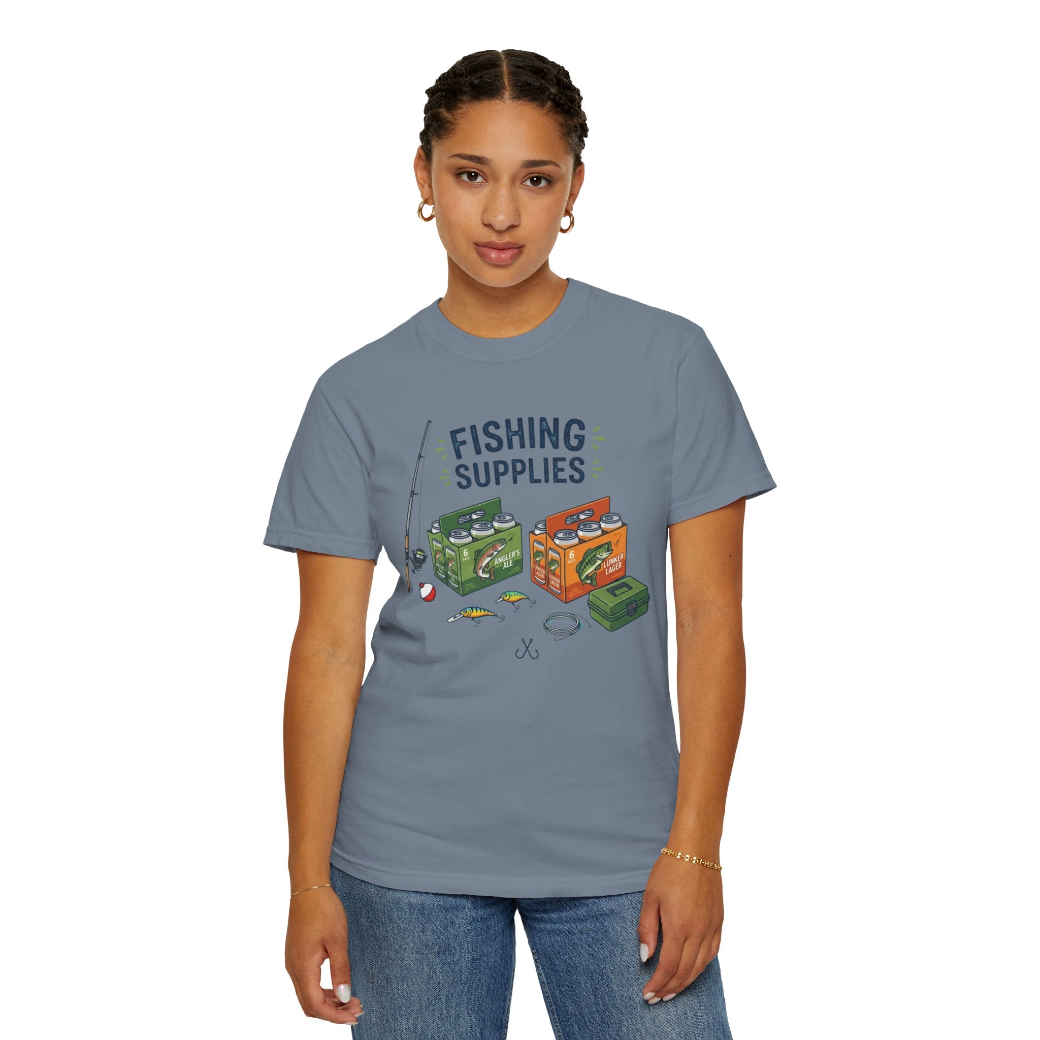 "Fishing Supplies" Unisex Garment-Dyed Tee