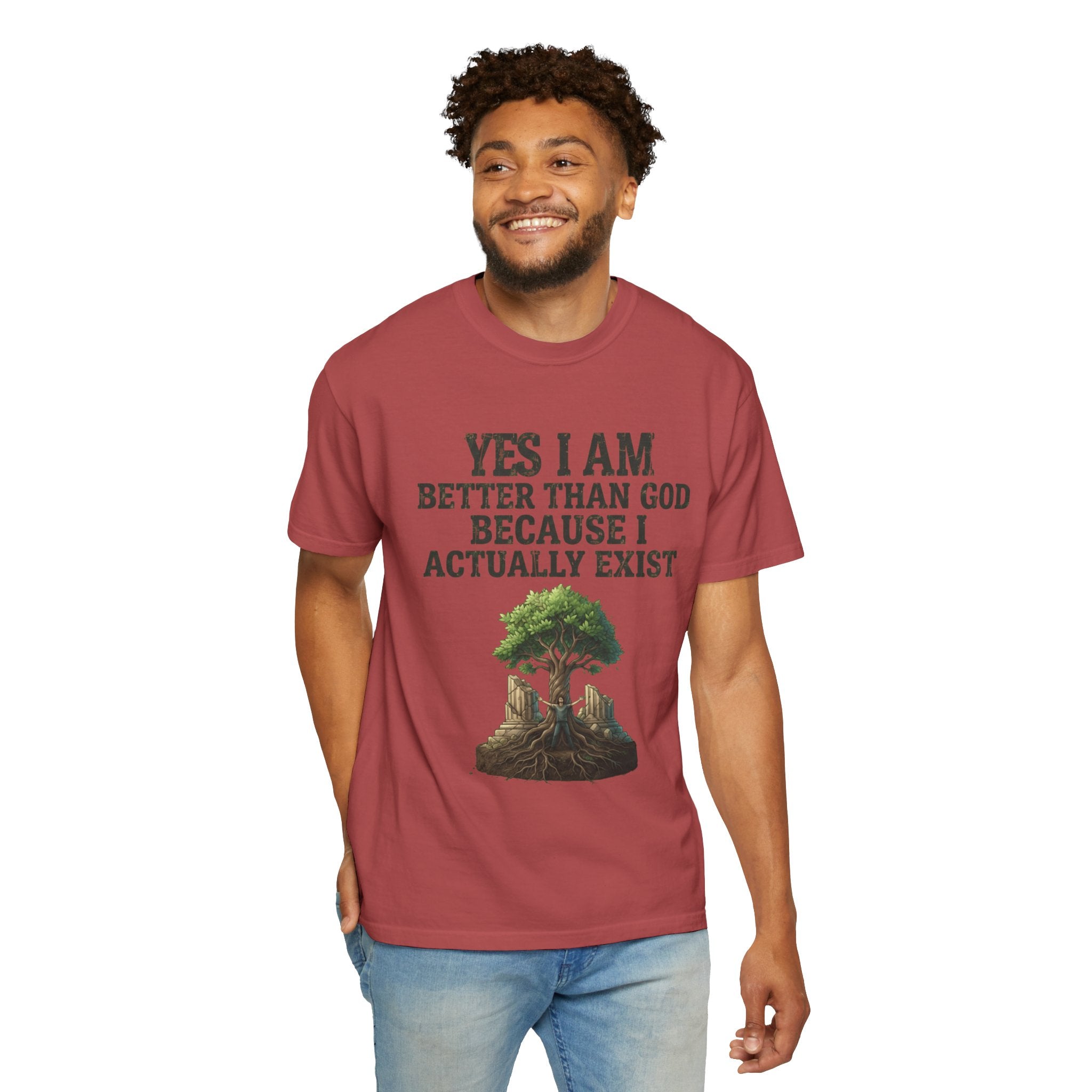 "I Exist" Unisex Garment-Dyed Tee
