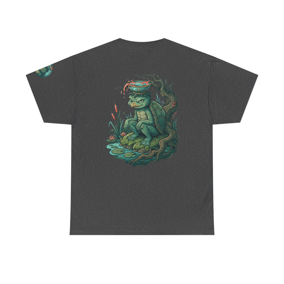 Color: Dark Heather | Kappa (Japanese Folklore) Premium Graphic Tee