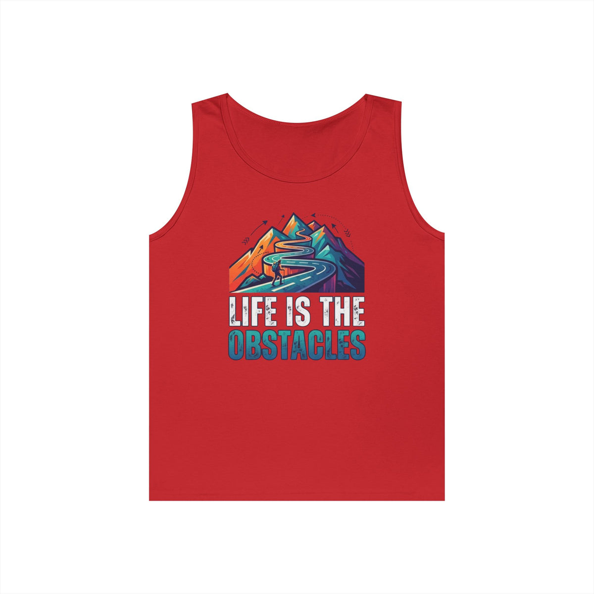 Color: Red | Life Is The Obstacles Tank Top
