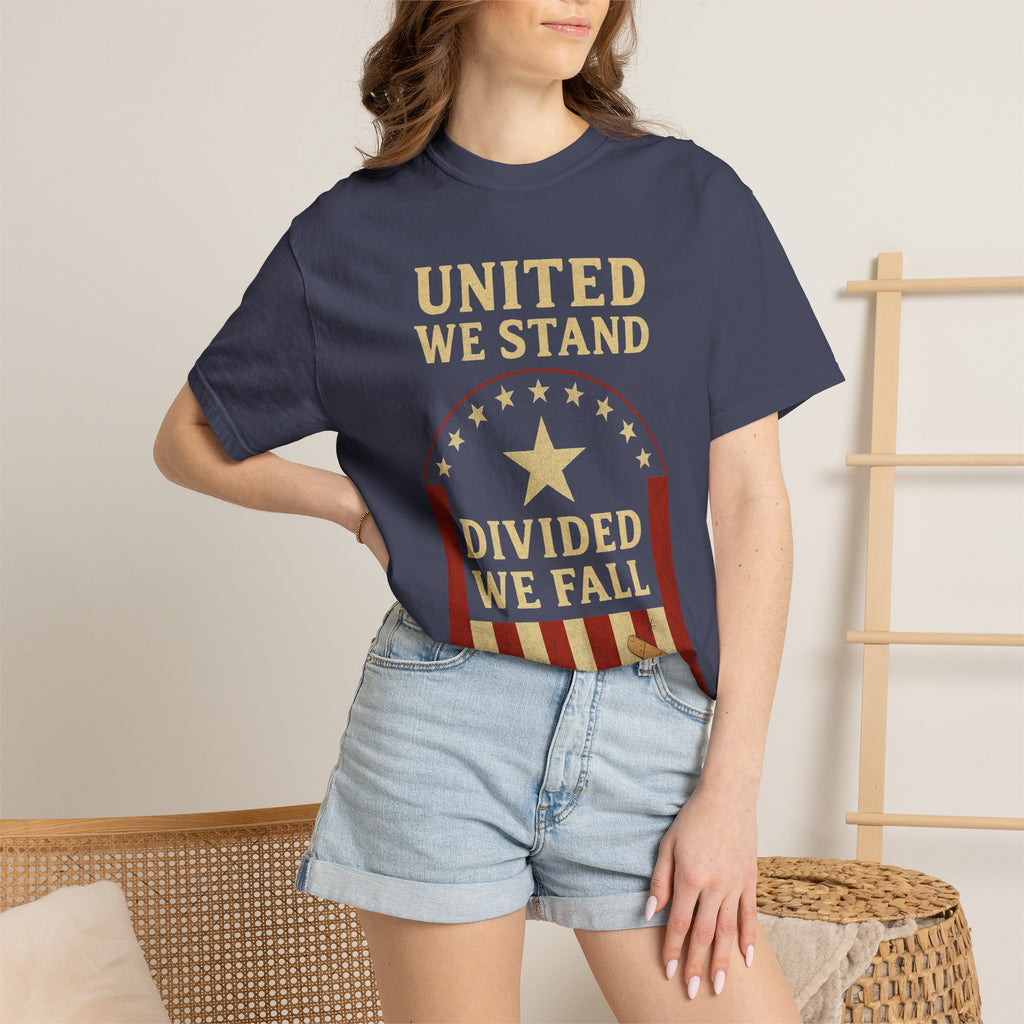 "Divided We Fall" Unisex Garment-Dyed T-shirt