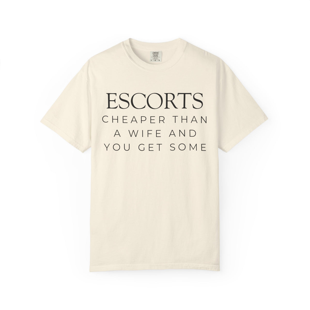 Color: Ivory | Escorts Unisex Garment-Dyed Tee