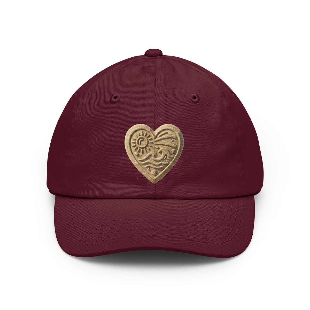Color: Maroon | I Luv The Beach Dad Hat