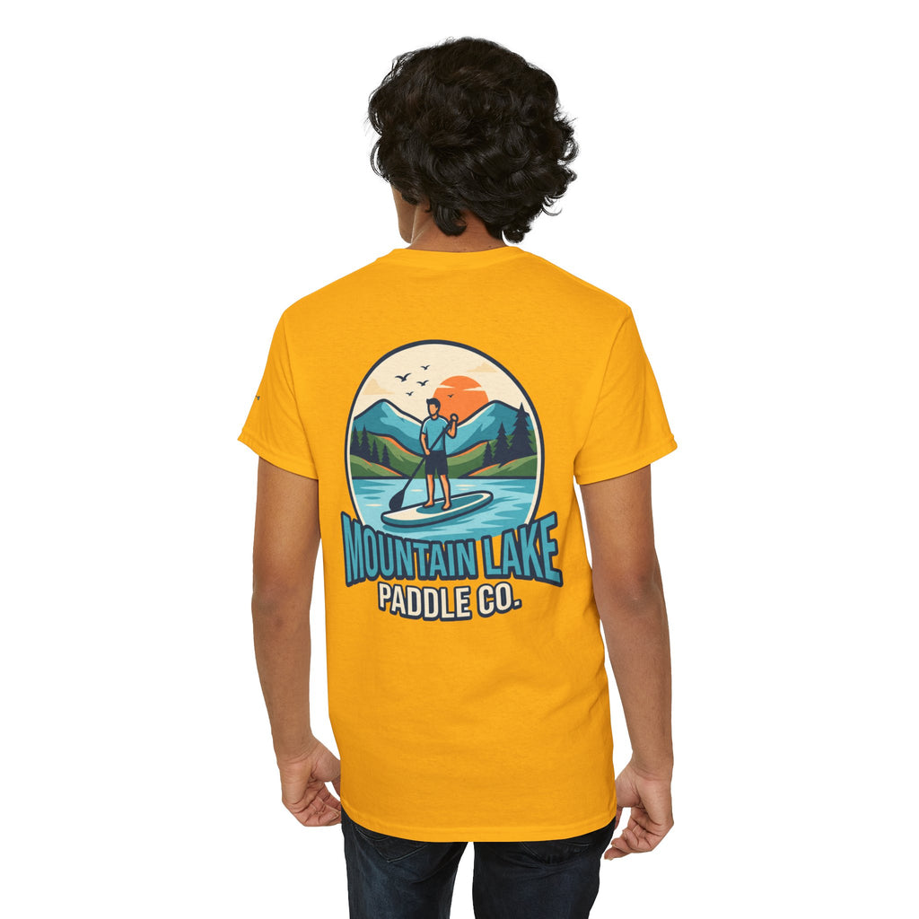 "Mountain Lake Paddle Board" Premium Graphic Tee