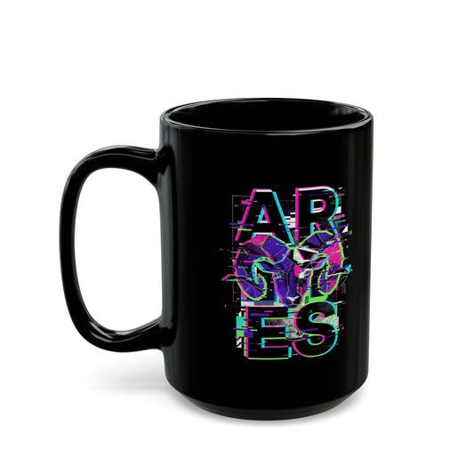 "Aries" Black Ceramic Mug