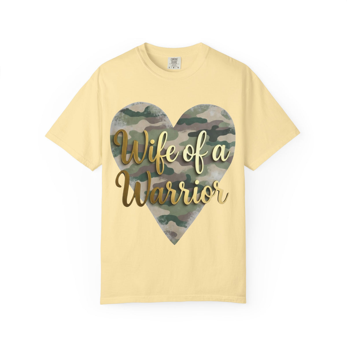 Color: Banana | Wife of a Warrior Unisex Garment-Dyed T-shirt