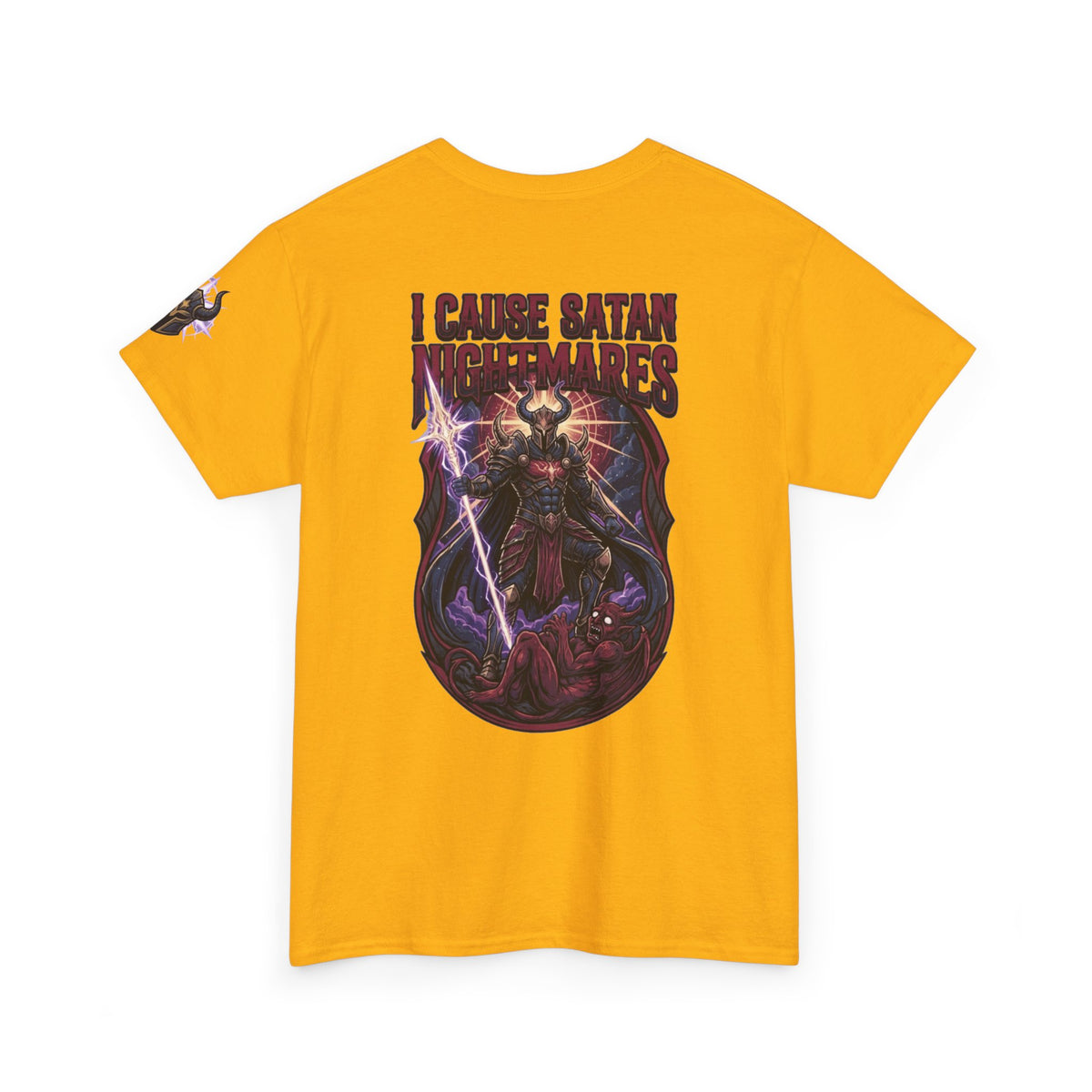 Color: Gold | I Cause Satan Nightmares Premium Graphic Tee