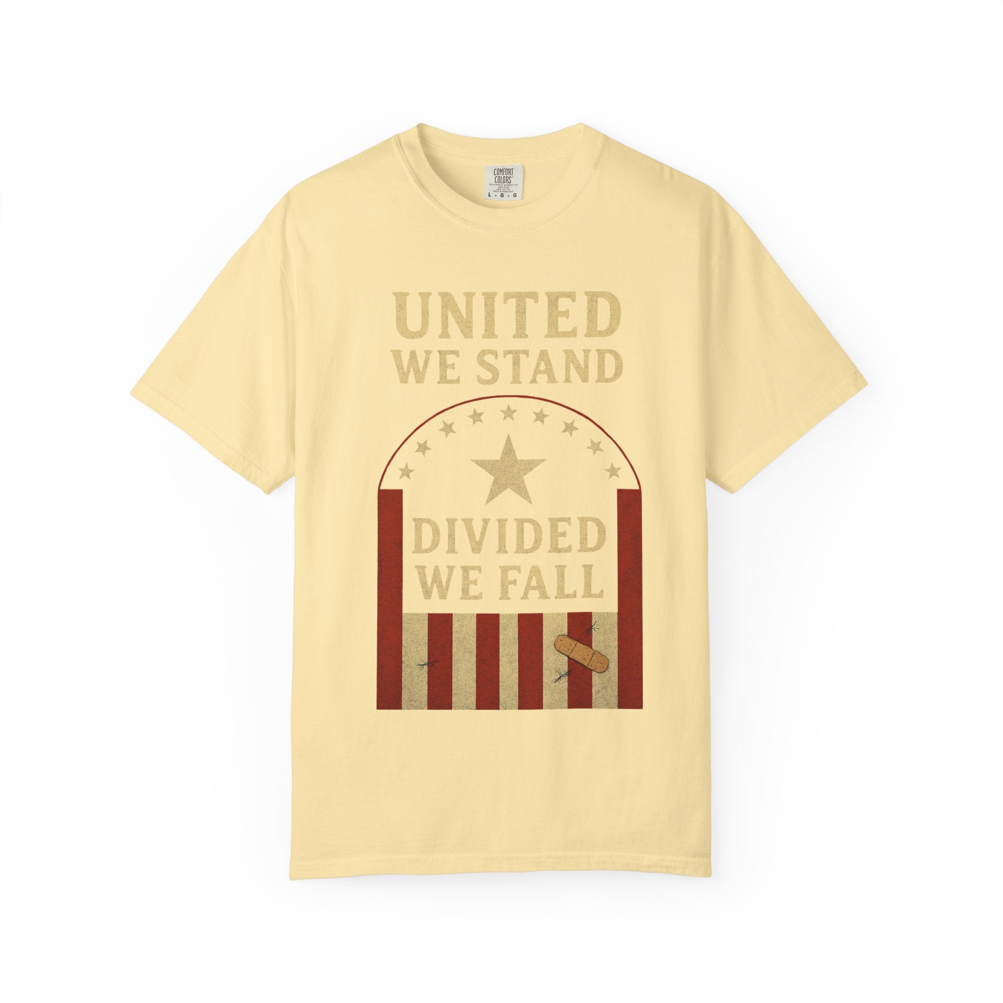 "Divided We Fall" Unisex Garment-Dyed T-shirt