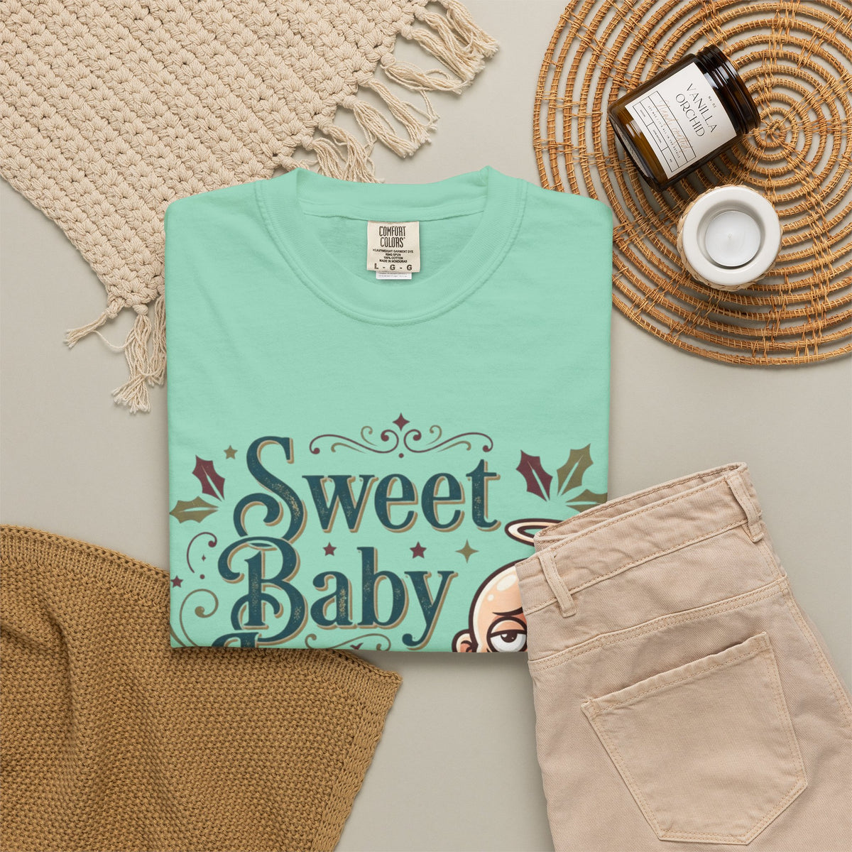 "Sweet Baby Jesus" Unisex Garment-Dyed Tee