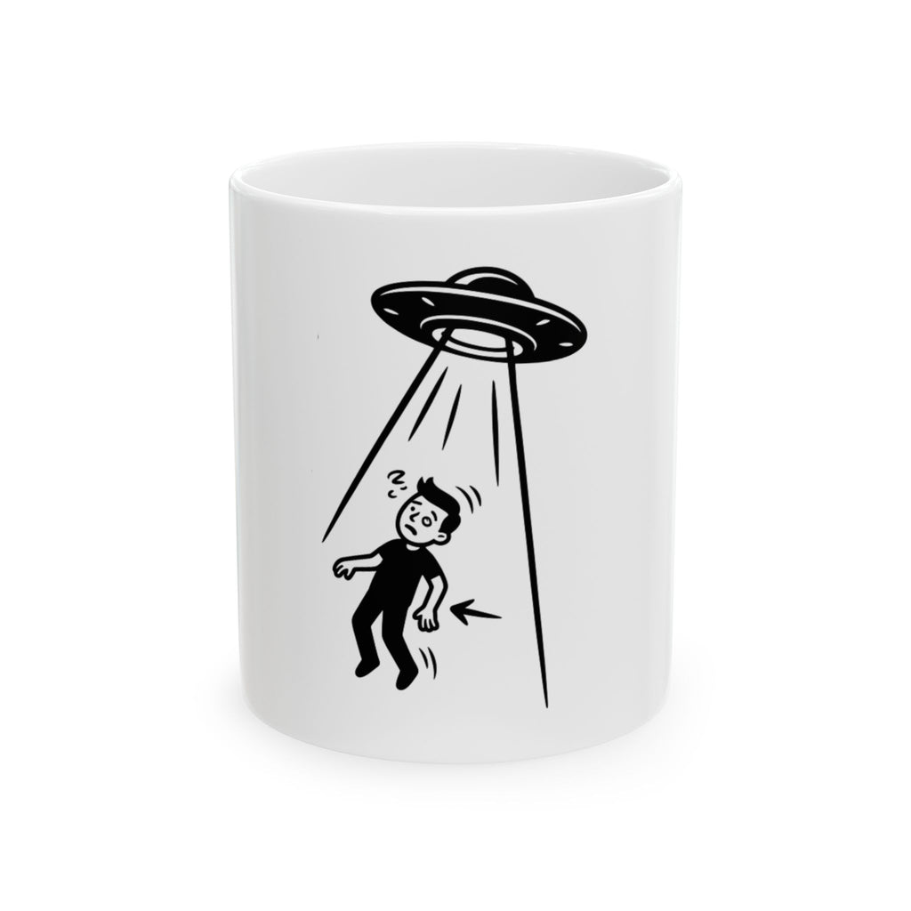 "UFO's" White Ceramic Mug — Graphic