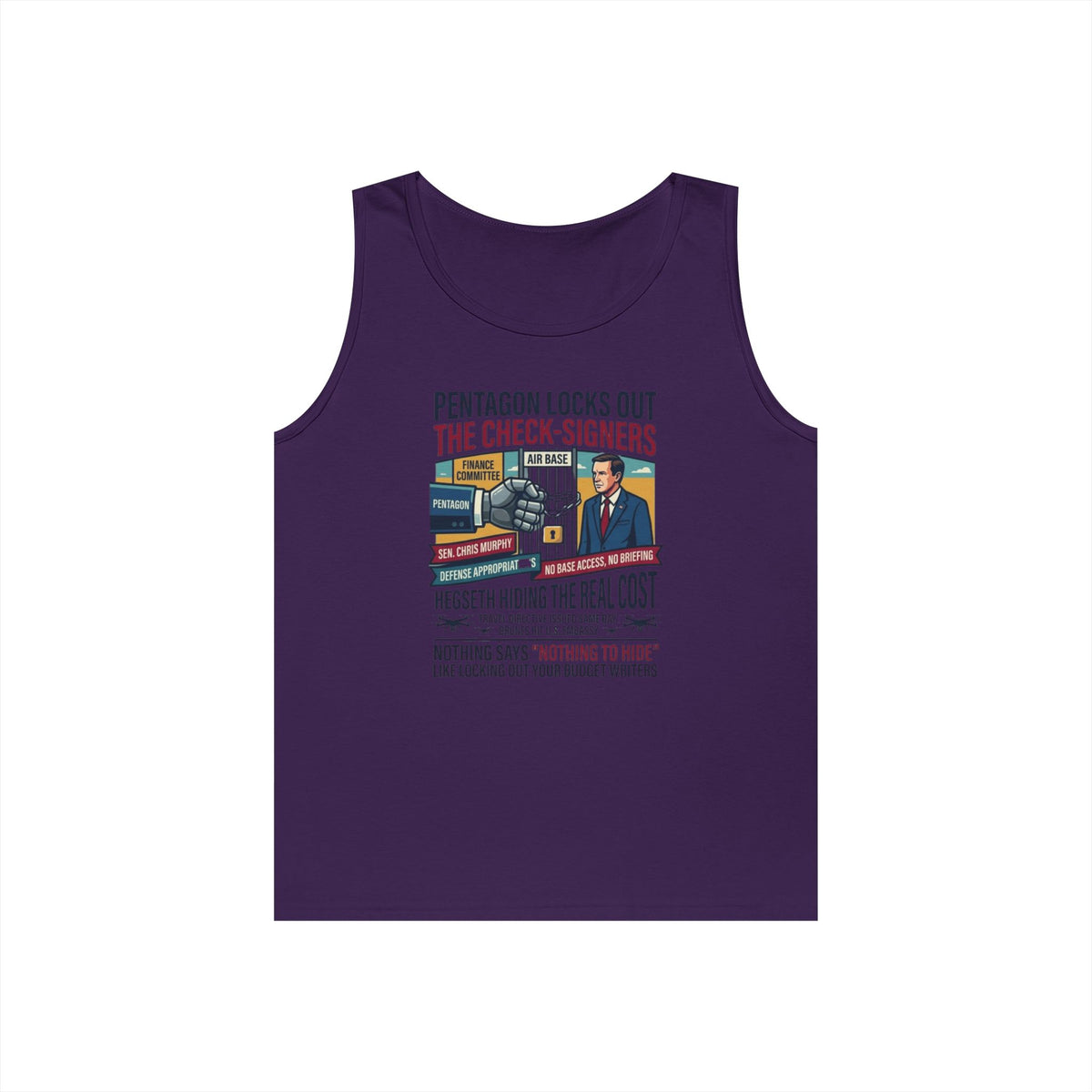 "Pentagon Locks Out The Check Signers" Tank Top