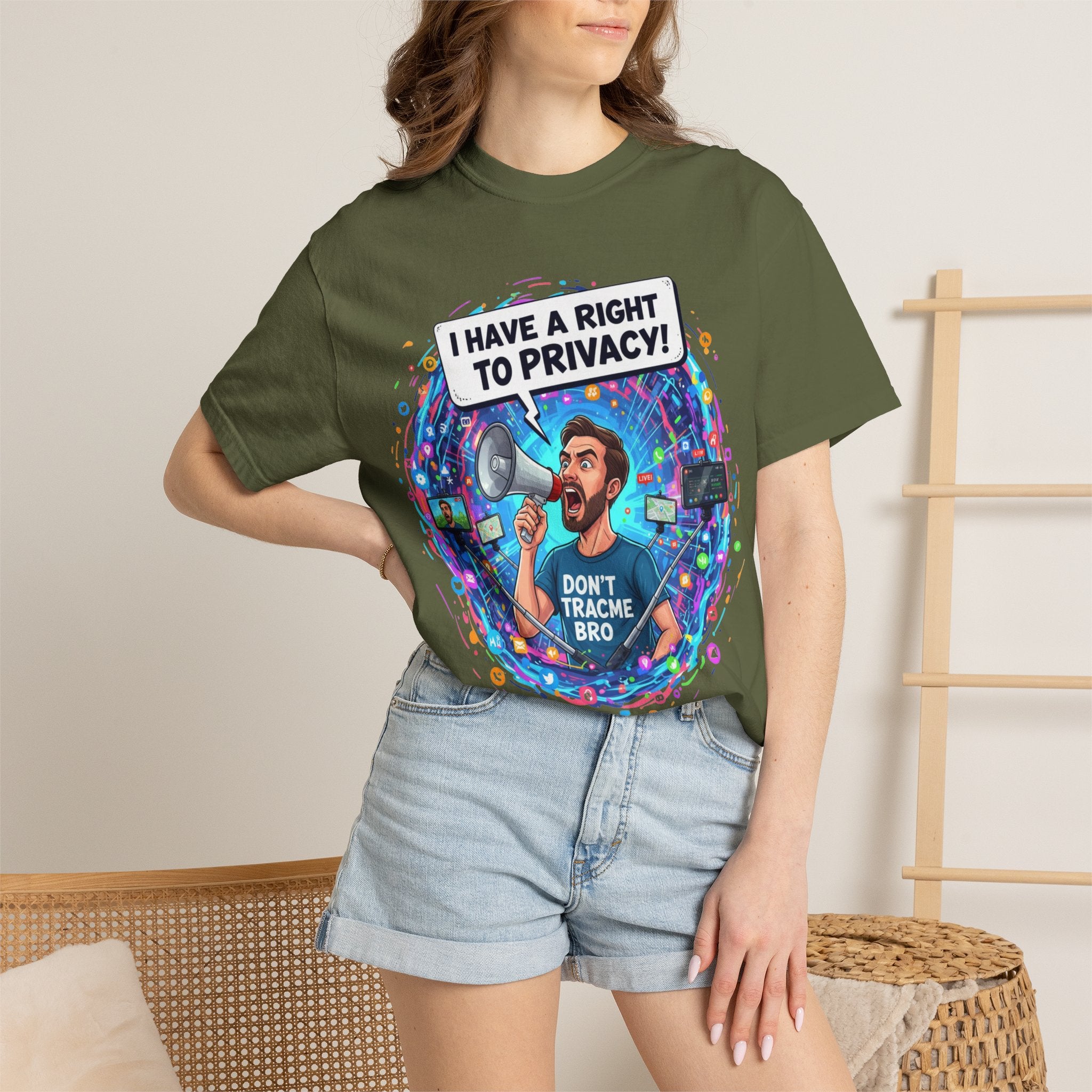 "The Right to Privacy"  Unisex Garment-Dyed T-shirt