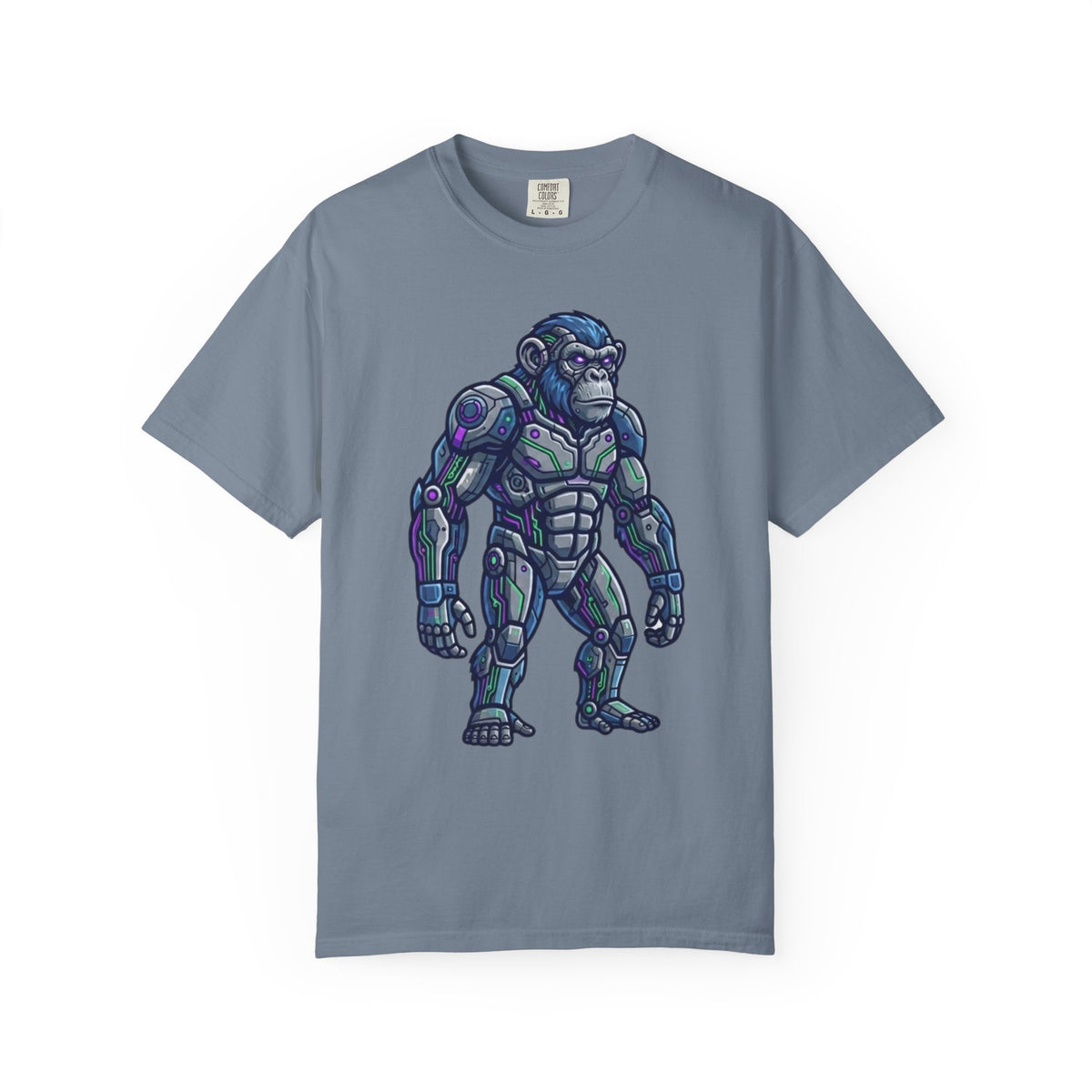 Color: Blue Jean | Cyber Chimp Unisex Garment-Dyed Tee