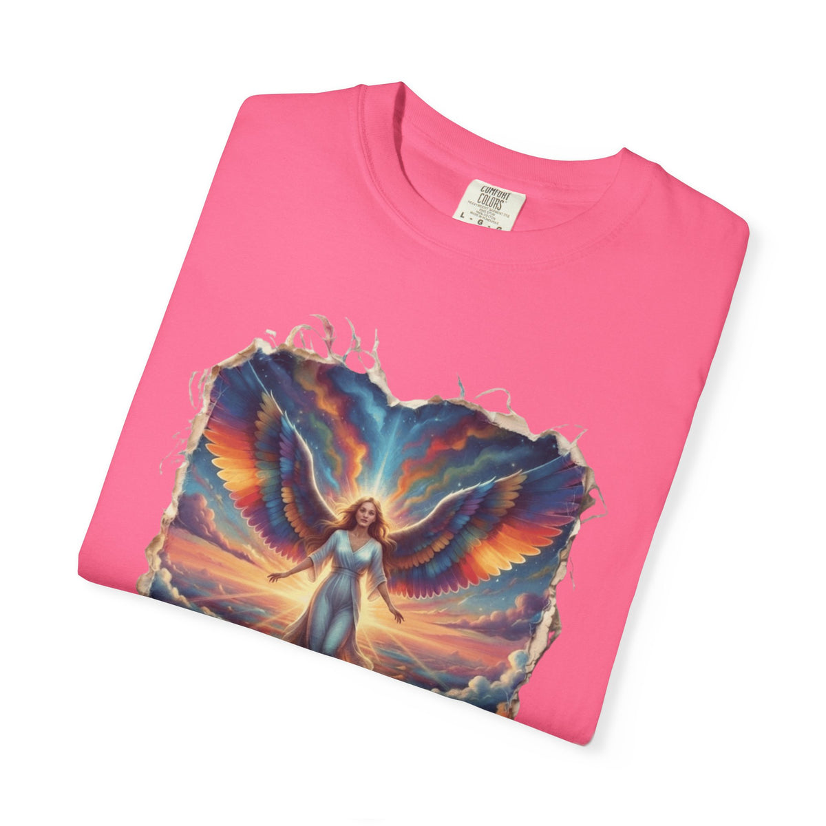 "Rainbow Angel" Unisex Garment-Dyed Tee
