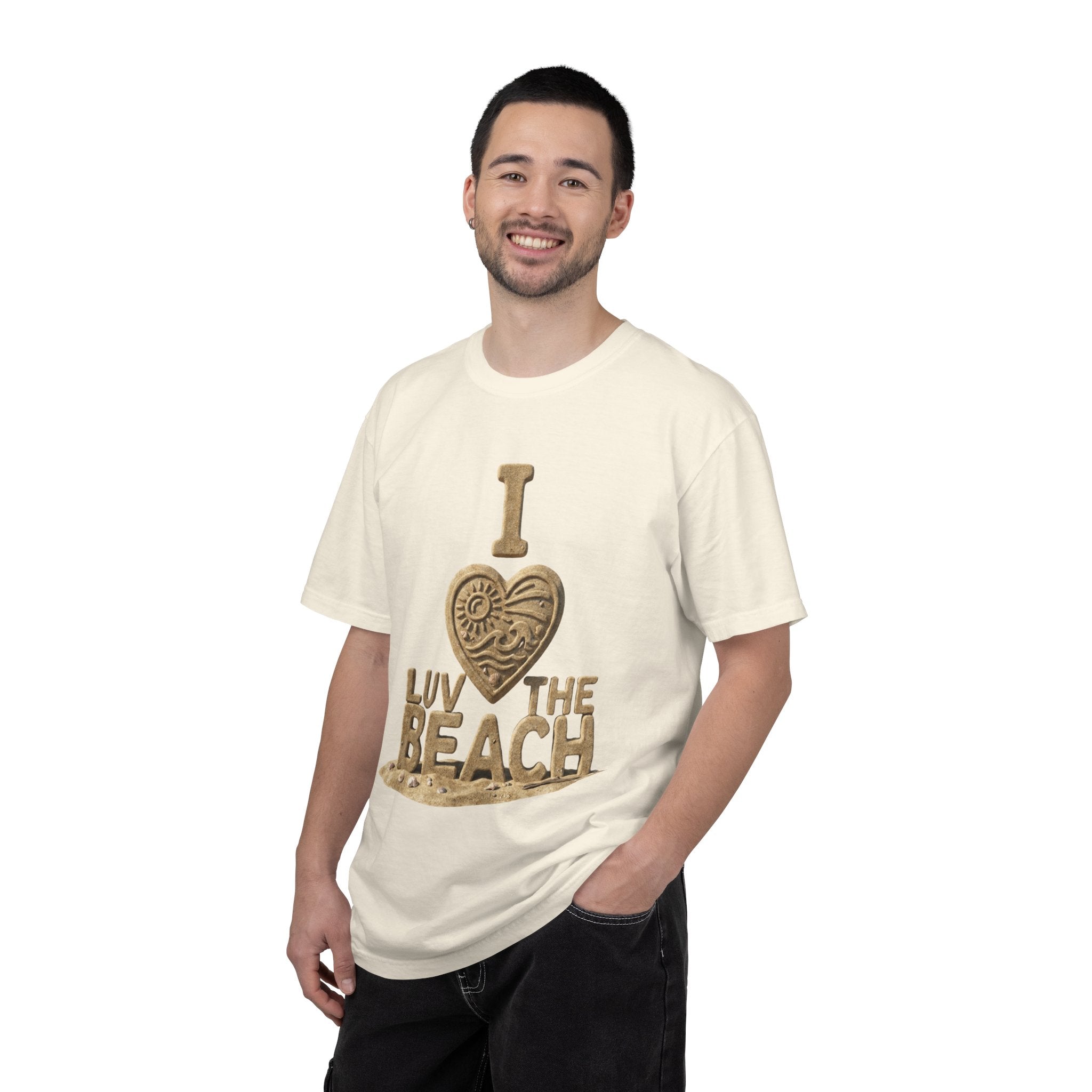 "I Luv The Beach" Unisex Garment-Dyed Tee
