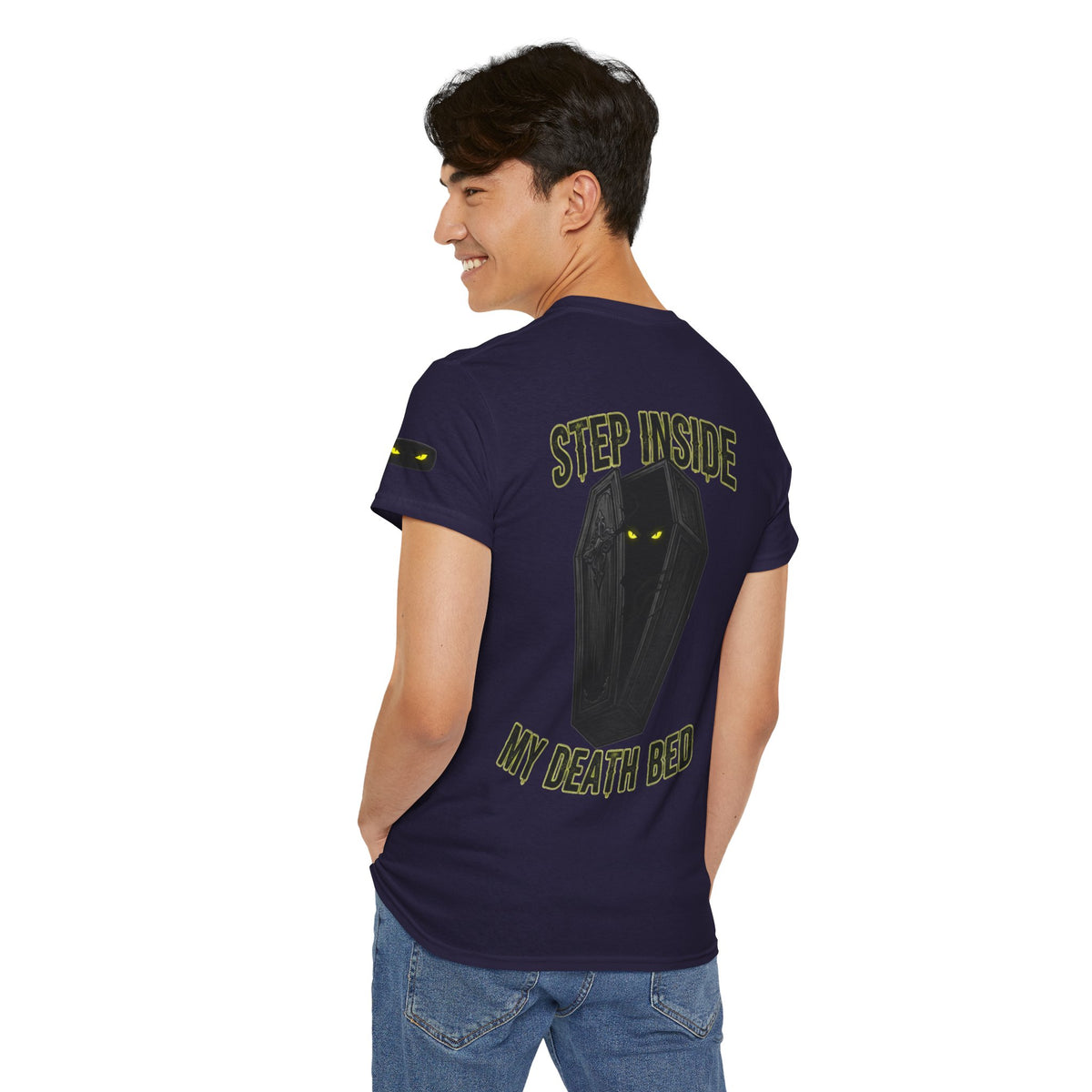 Color: Blackberry | Step Inside My Death Bed Premium Graphic Tee