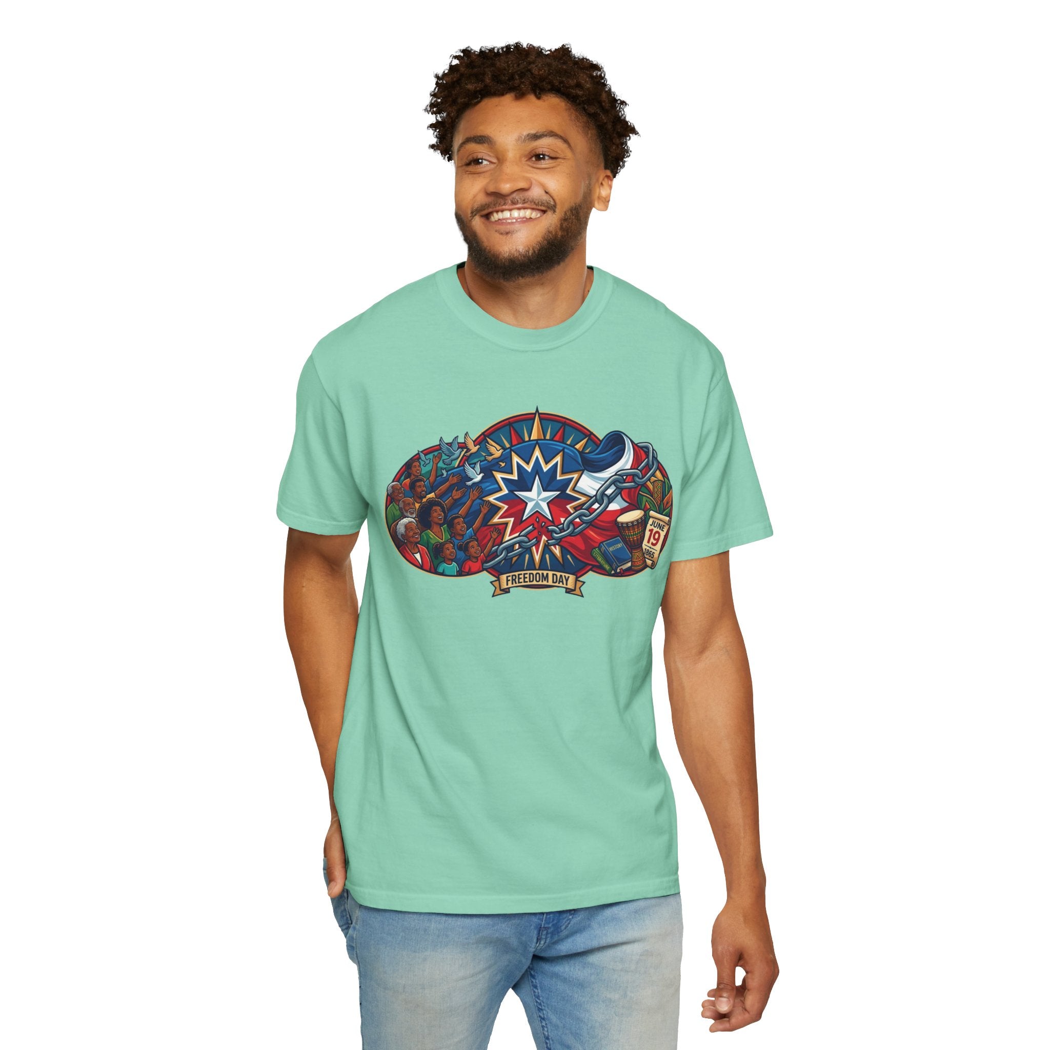 "Juneteenth" Unisex Garment-Dyed Tee