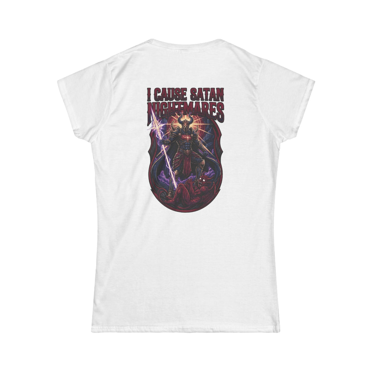 Color: White | I Cause Satan Nightmares Women's Tee