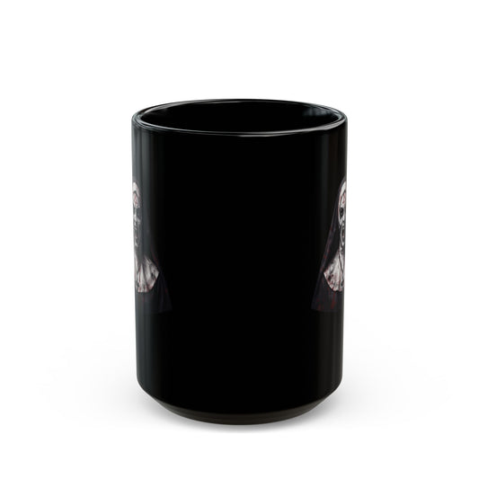 "Naughty Nun" Black Ceramic Mug — Graphic