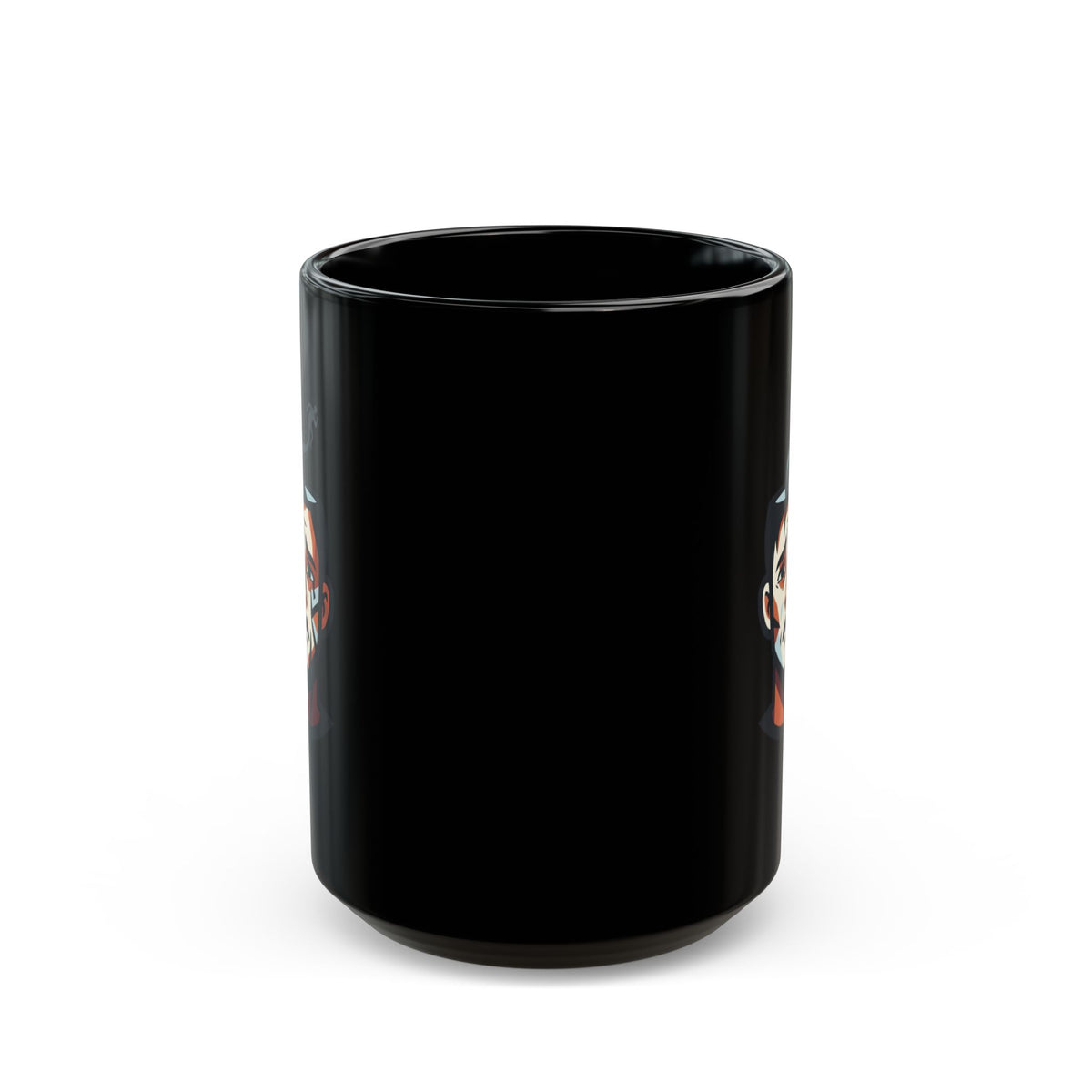 "Therapy Needed" Black Ceramic Mug — Graphic