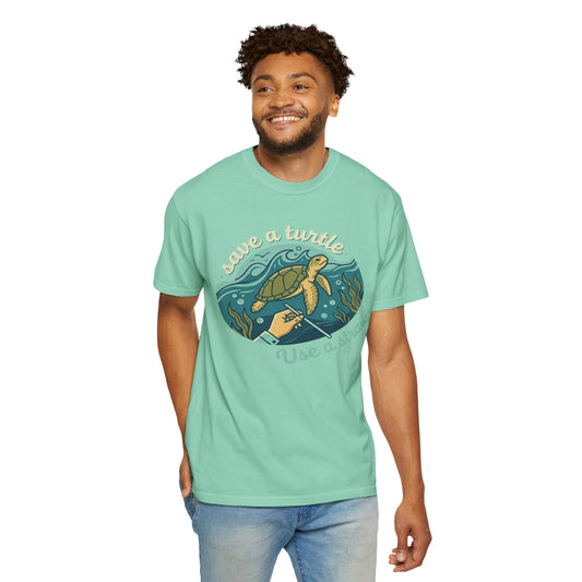 Color: Island Reef | Save a Turtle Unisex Garment-Dyed Tee
