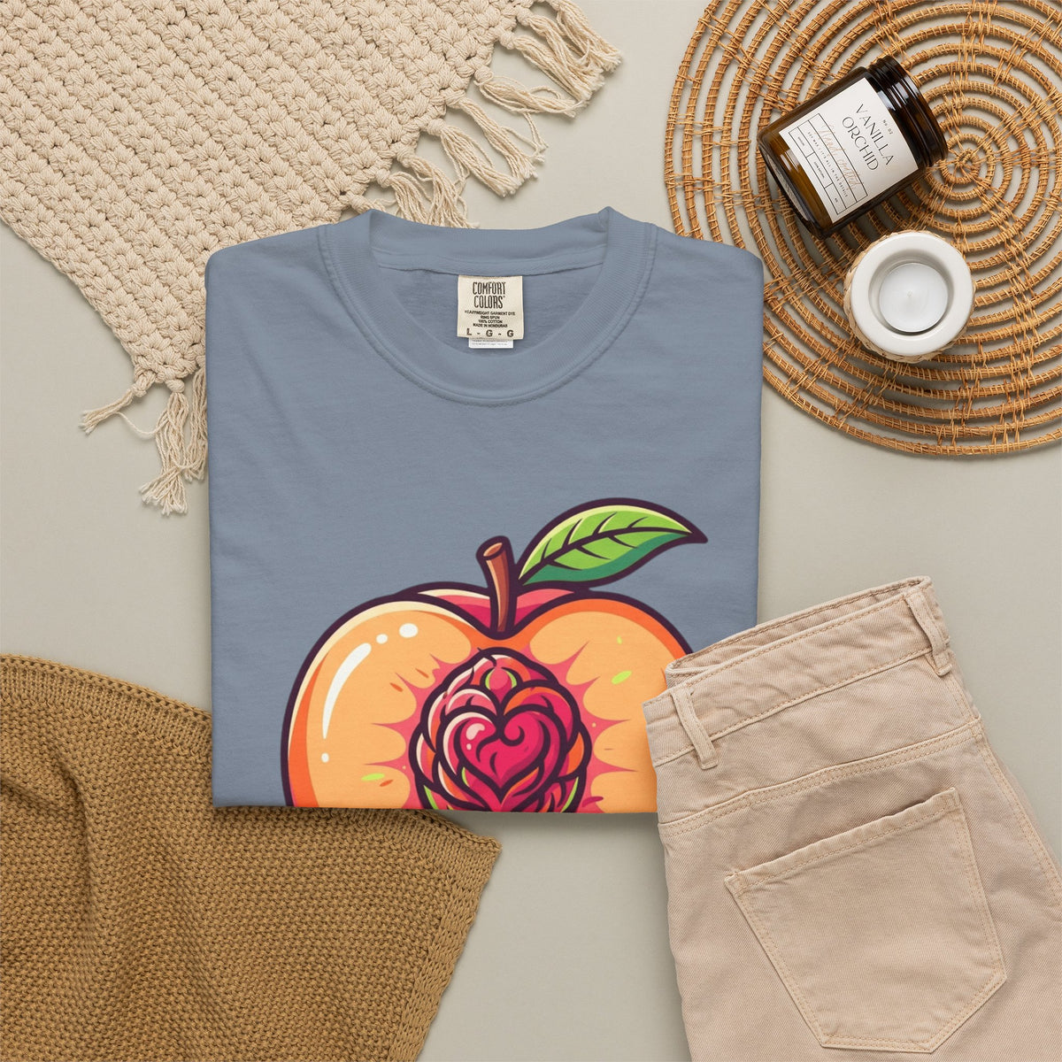 "Warm Sweet Juicy" Unisex Garment-Dyed Tee