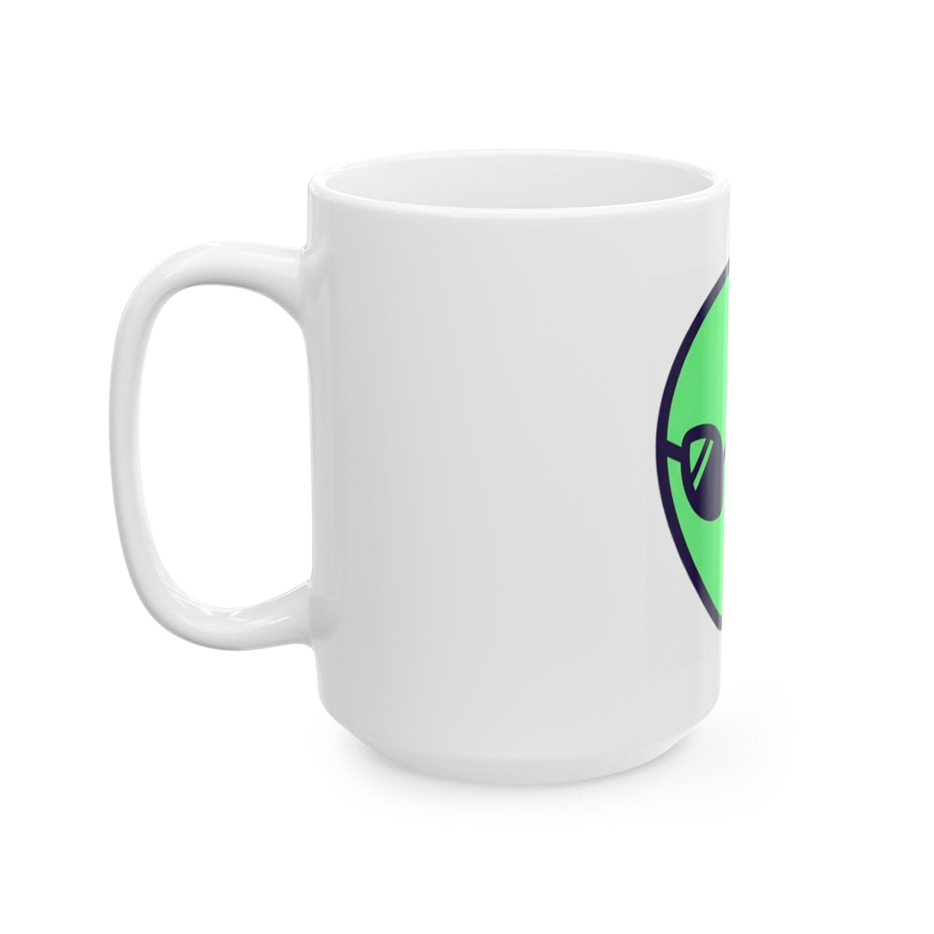 "Drunk Alien" White Ceramic Mug — Graphic