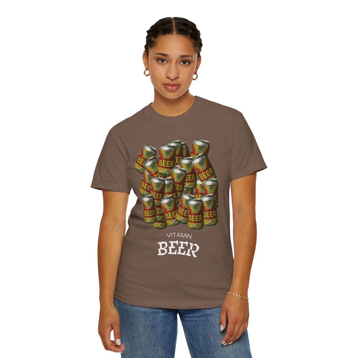 Color: Espresso | Vitamin Beer 5 Unisex Garment-Dyed T-shirt