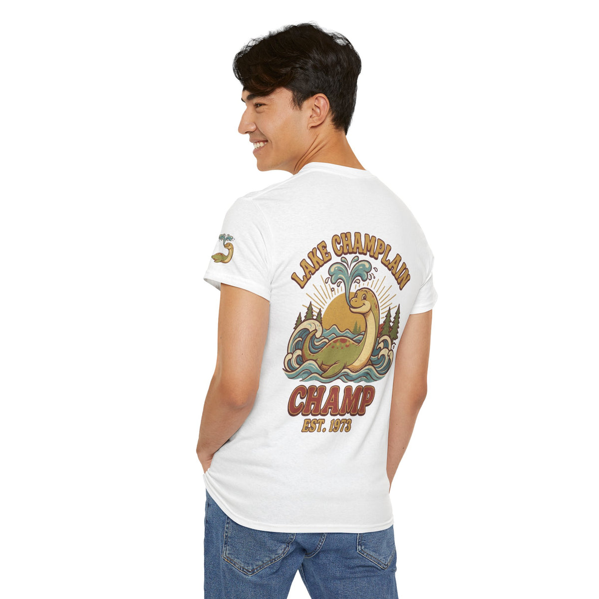 Color: White | Champ (Lake Champlain) Premium Graphic Tee