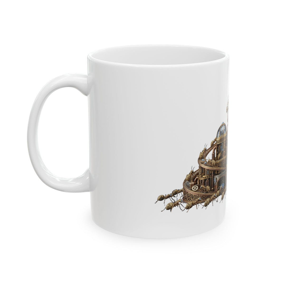 "Cyber Ants" White Ceramic Mug