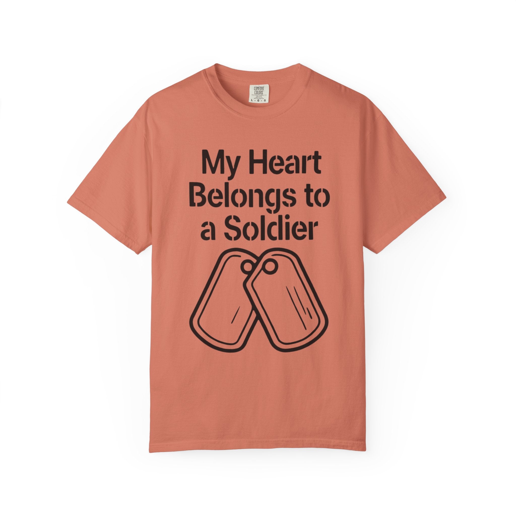 "My Heart Belongs to a Soldier" Unisex Garment-Dyed T-shirt