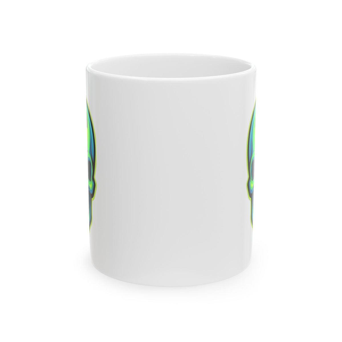 "Radioactive Apparel" White Ceramic Mug — Graphic