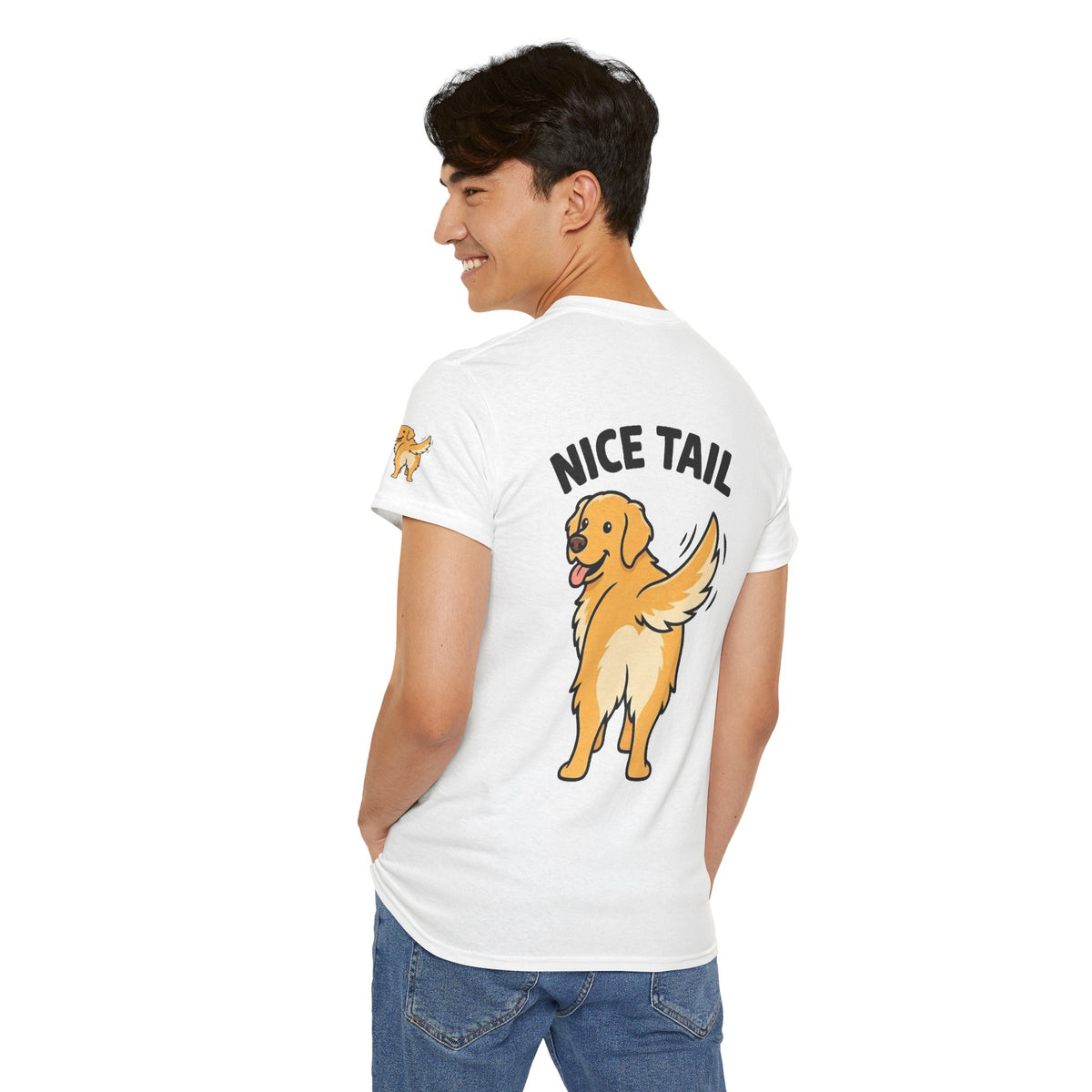 Color: White | Nice Tail Premium Graphic Tee