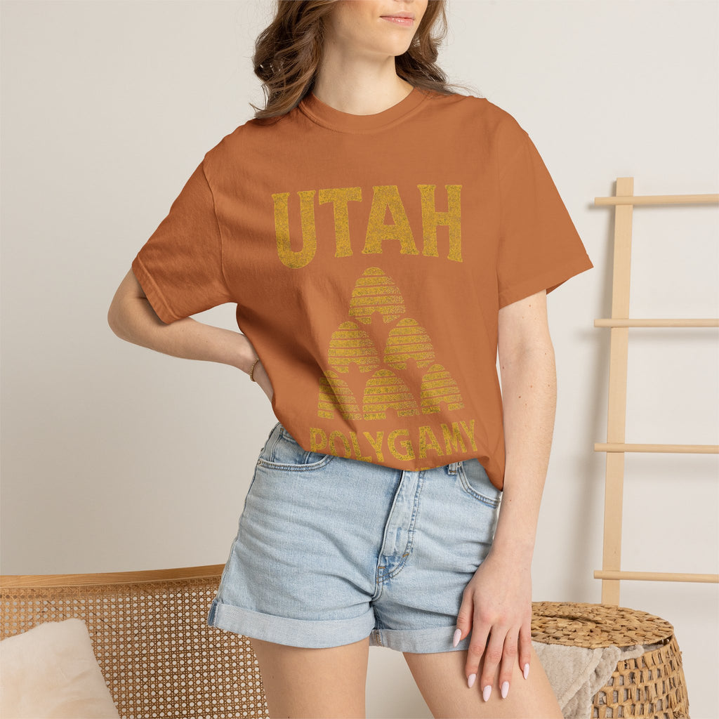 "Utah Polygamy - When One Isn't Enough" Unisex Garment-Dyed T-shirt