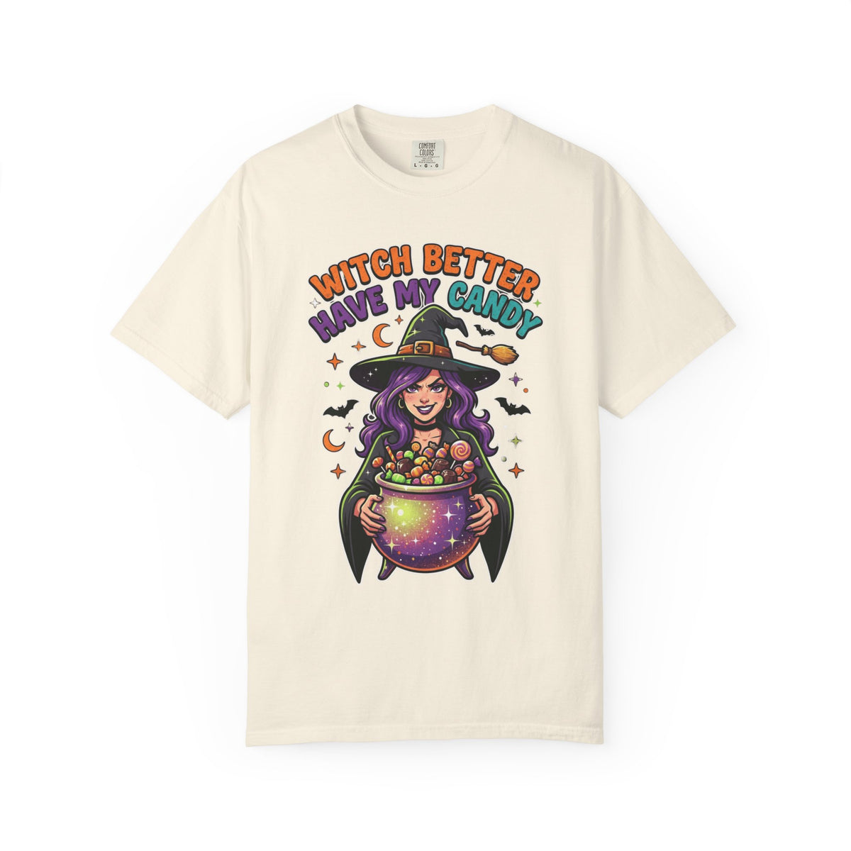 Color: Ivory | Witch Better Have My Candy Unisex Garment-Dyed Tee
