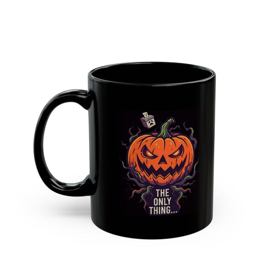 "Current Politics" Black Ceramic Mug — Graphic