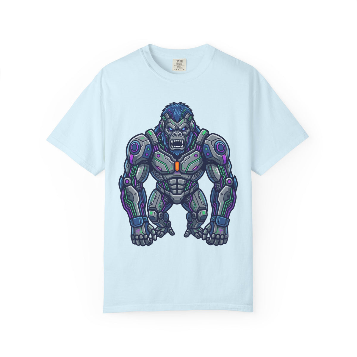 Color: Chambray | Cyber Gorilla Unisex Garment-Dyed Tee