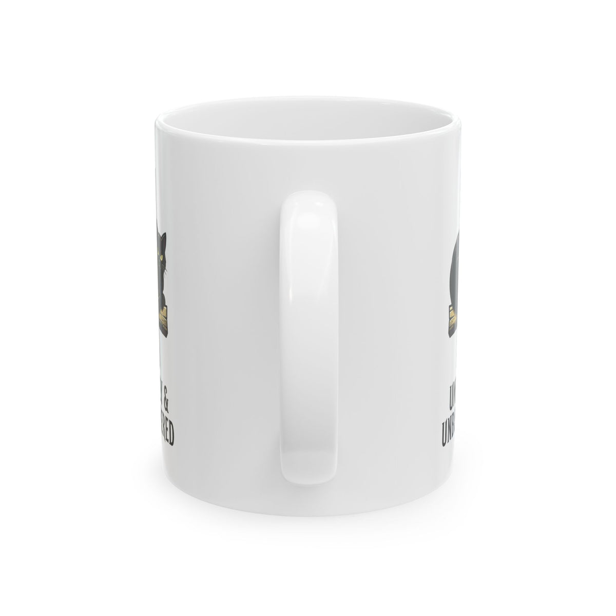 "Unholy and Unbothered" White Ceramic Mug