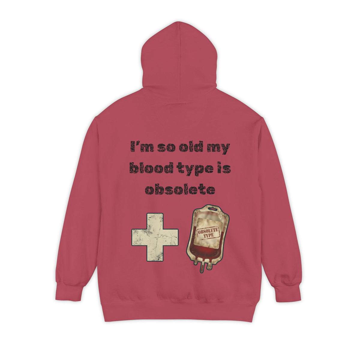 Color: Crimson | Blood Type Garment-Dyed Hoodie