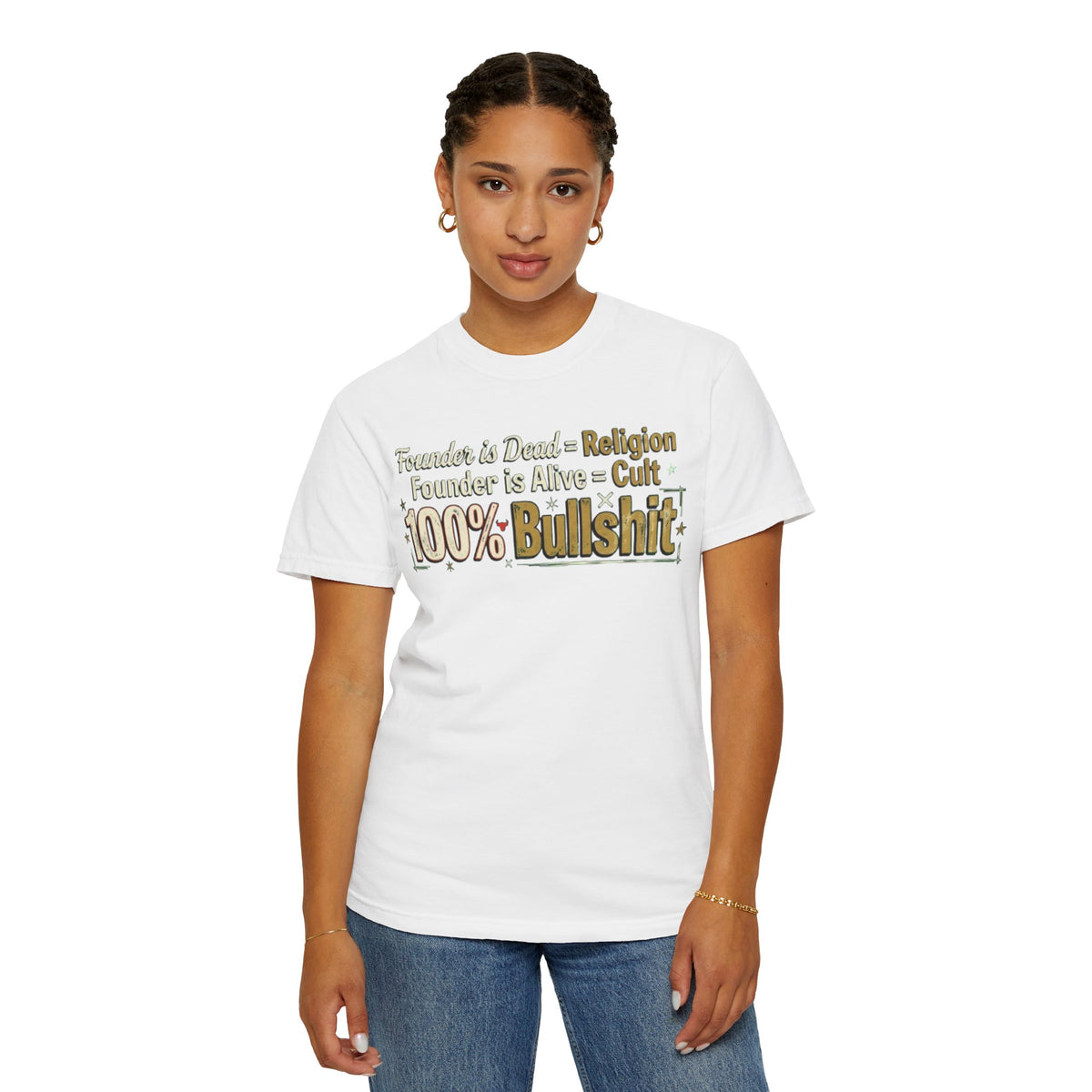 "Religion 100% Bullshit" Unisex Garment-Dyed Tee