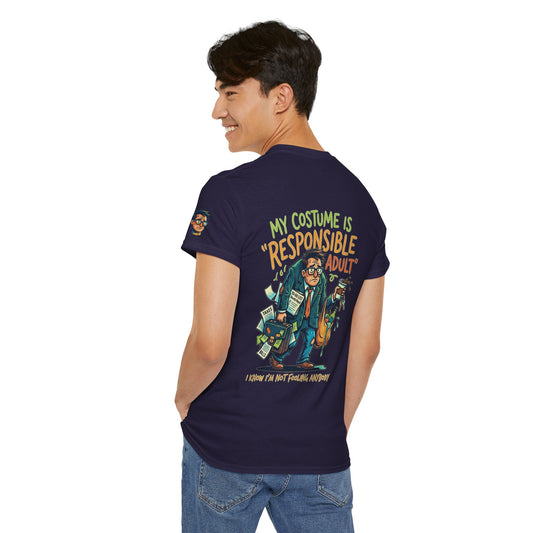 Color: Blackberry | Responsible Adult Costume Premium Graphic Tee