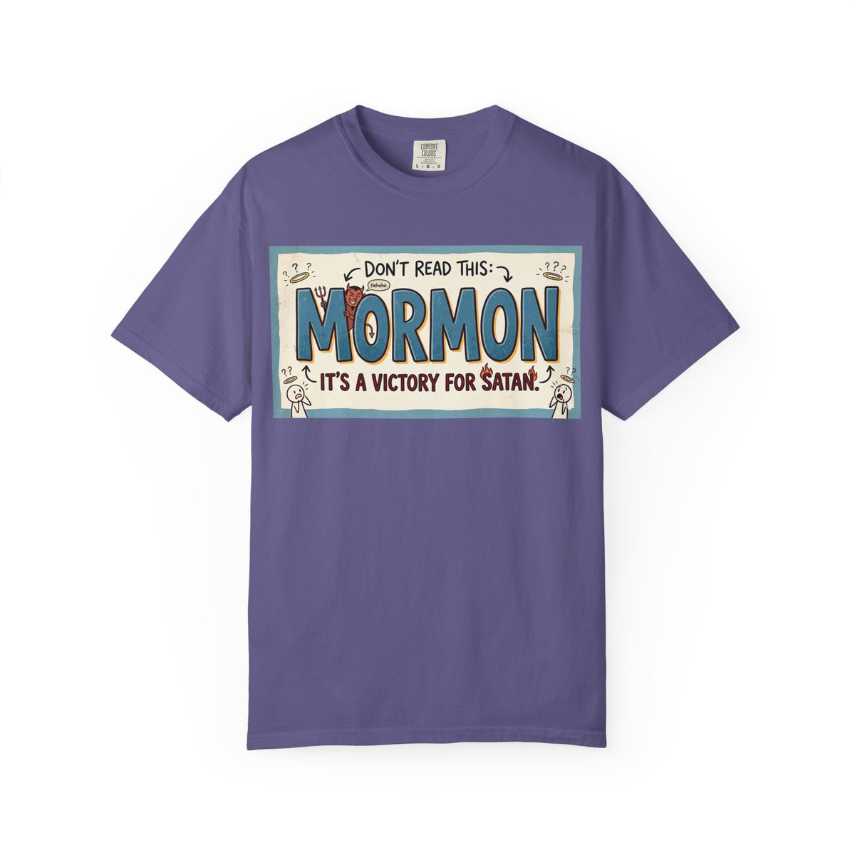 Color: Grape | Victory for Satan T-Shirt Unisex Garment-Dyed T-shirt