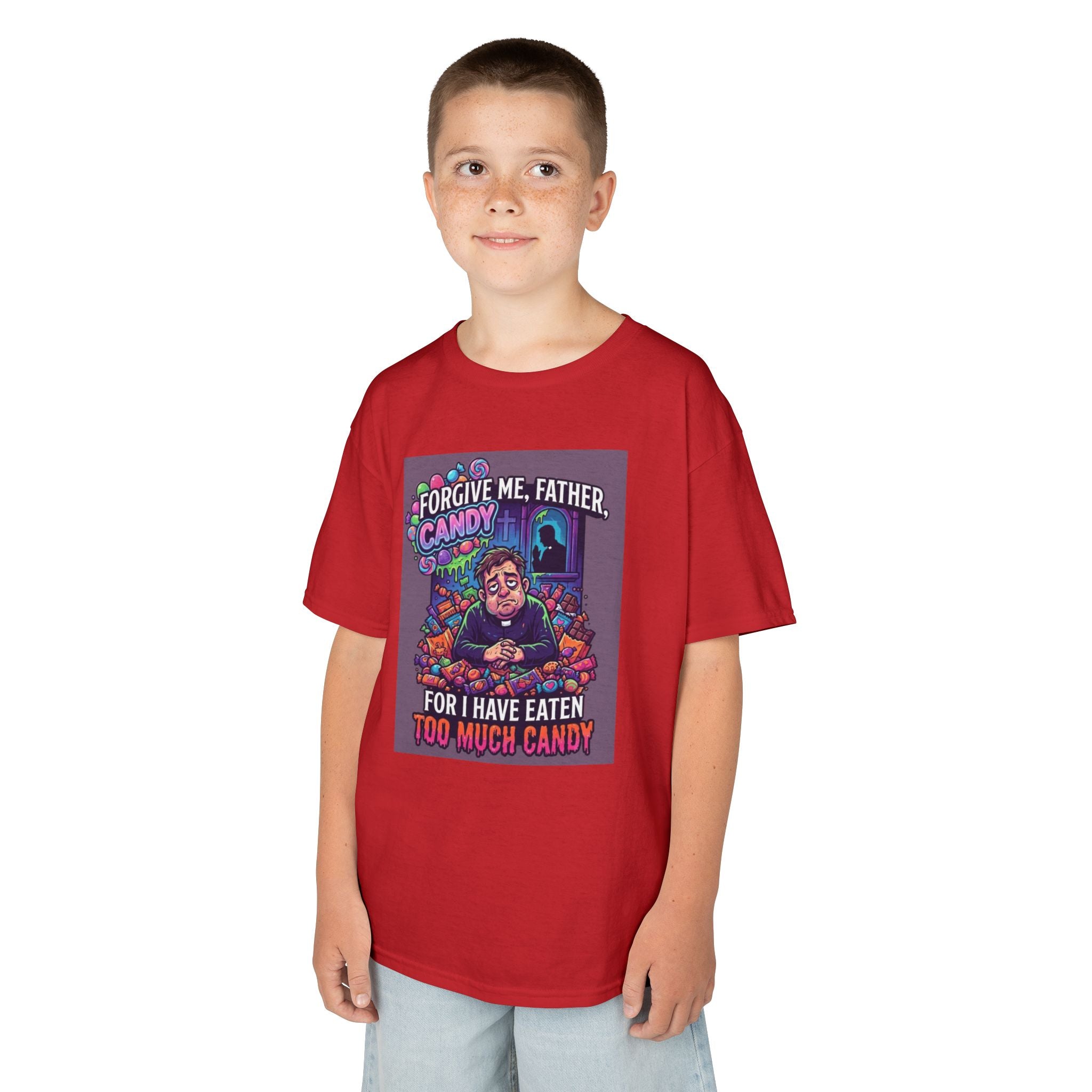 "Forgive Me Father Too Much Candy" Kids Tee